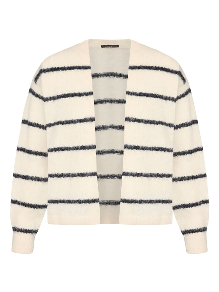 

Zero Полосатый кардиган свободного кроя, кремовый/темно-синий