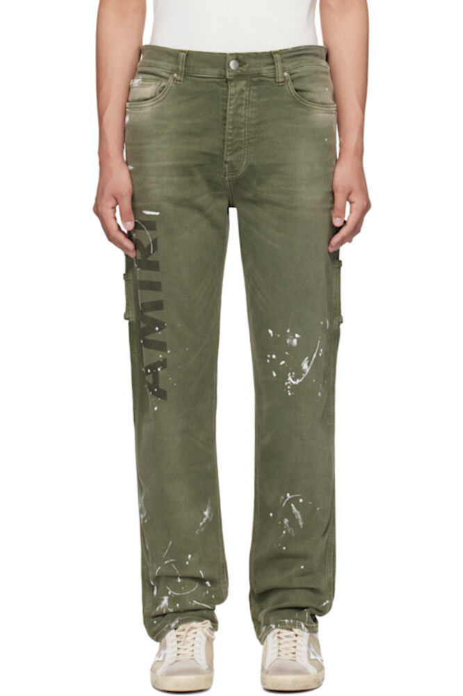 

Джинсы Workman Slim с логотипом армии цвета хаки AMIRI
