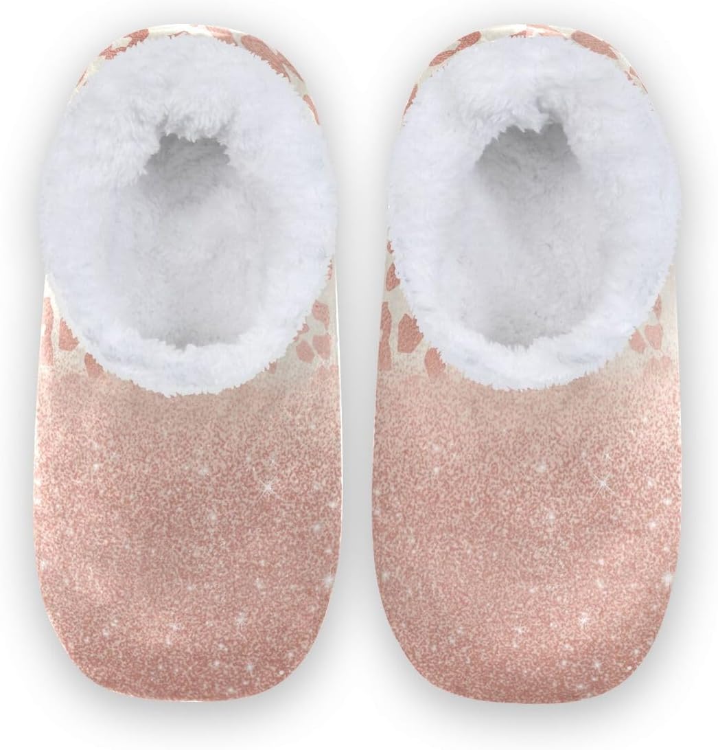 

Розовые леопардовые тапочки для женщин и мужчин, женские домашние тапочки из кораллового флиса, носки-тапочки с пушистыми стопами, домашние тапочки для спальни Hmzxz