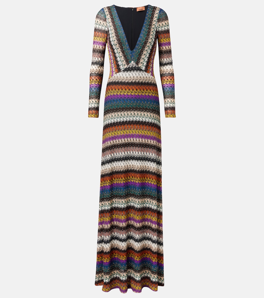 

Платье макси из ламе в полоску Missoni, Yellow And Purple Tones