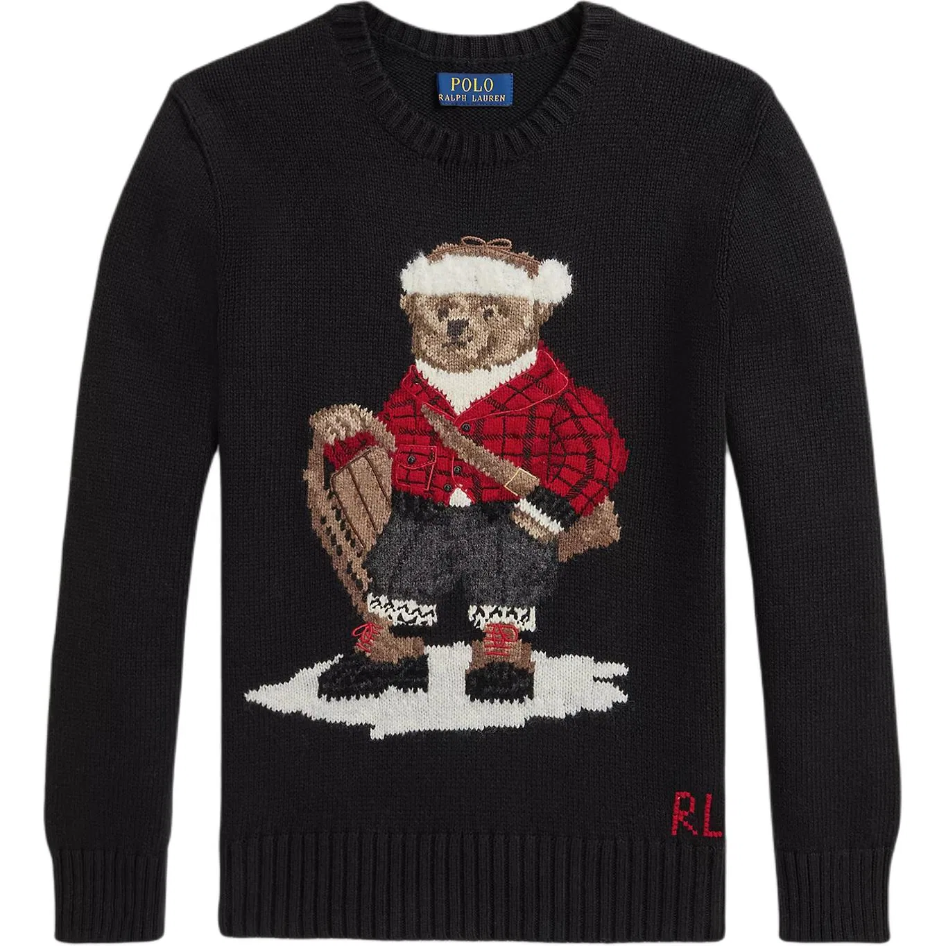 Свитер с медведем Polo Ralph Lauren подростковый черный