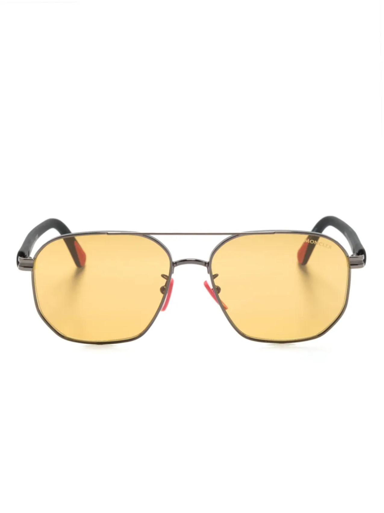 

Moncler Eyewear солнцезащитные очки в геометричной оправе, серый