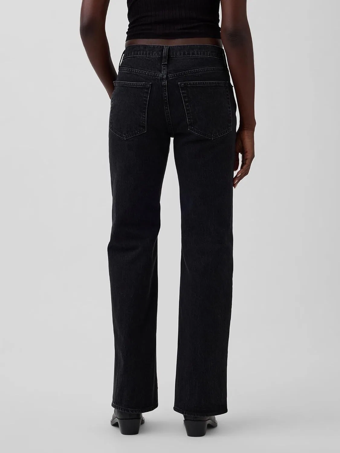 Джинсы Relaxed Straight GAP, Black Ellis — фото 4