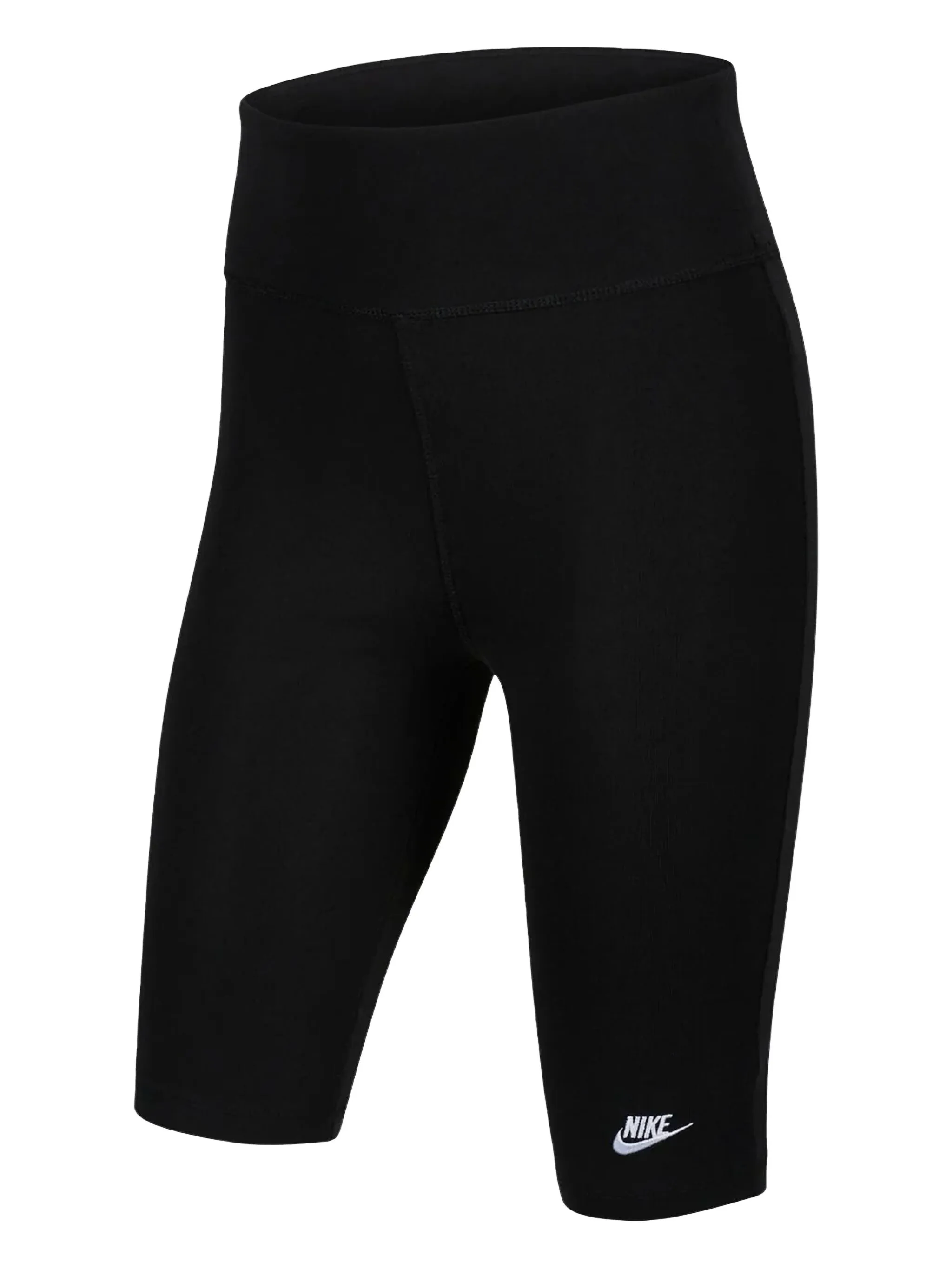 

Шорты с завышенной талией и логотипом Nike Kids, черный