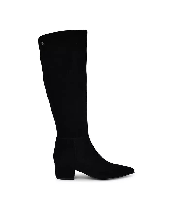 Женские классические ботинки Morgin с острым носком на блочном каблуке Nine West, черный — фото 2