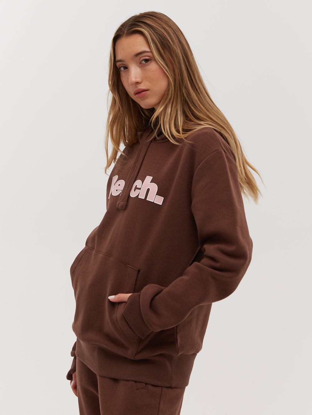 

Толстовка с капюшоном и логотипом Lias Outline Bench., цвет chocolate
