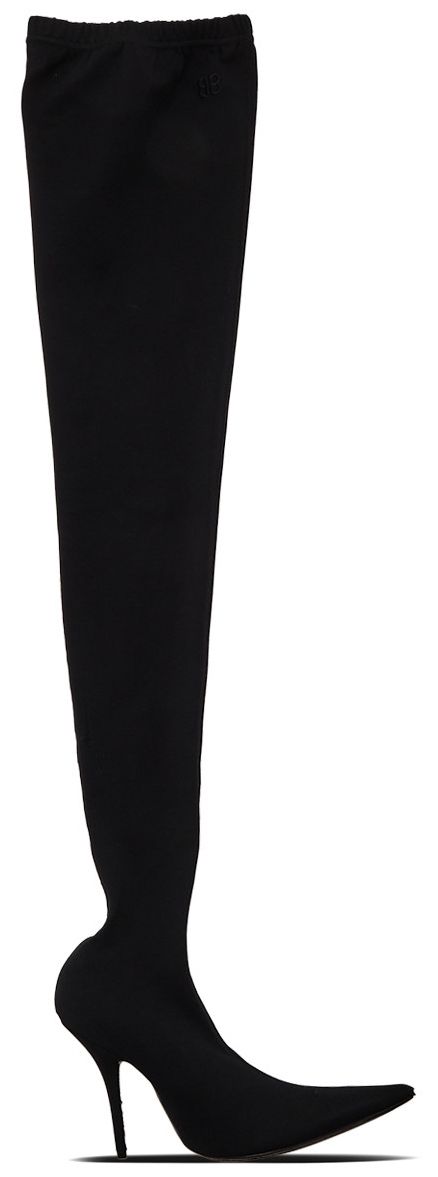 Женские сапоги Balenciaga Knife Over The Knee Boot, черный