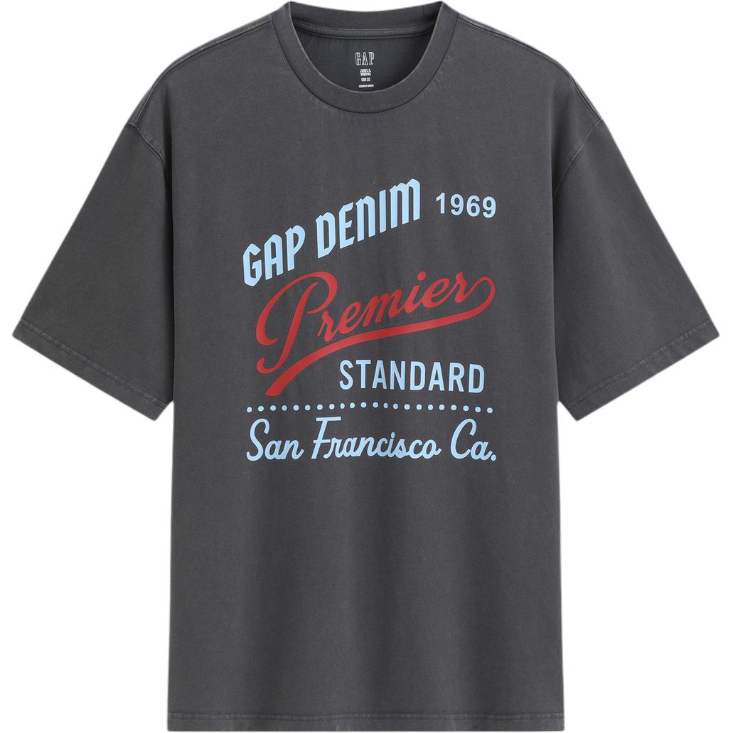 

Футболка Unisex Crew Neck Moderate GAP, carbon серый