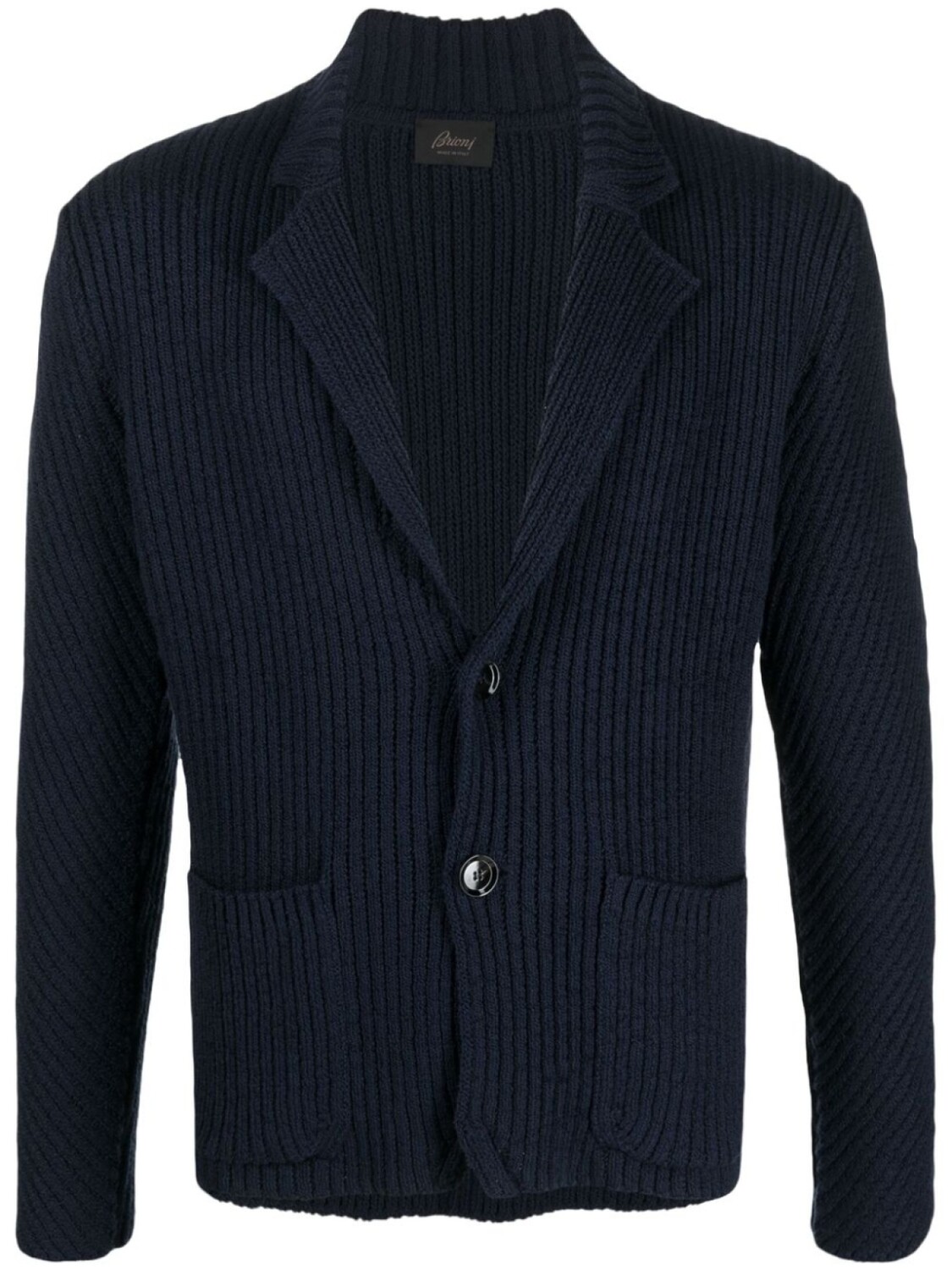 

Brioni кардиган в рубчик, синий