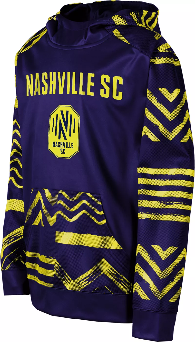 

Темно-синий пуловер с капюшоном MLS Youth Nashville SC Wordmark Outerstuff