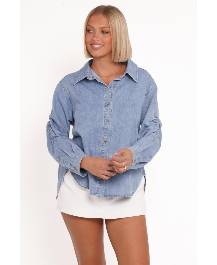 

Женская джинсовая рубашка Antonella Petal and Pup, Denim blue