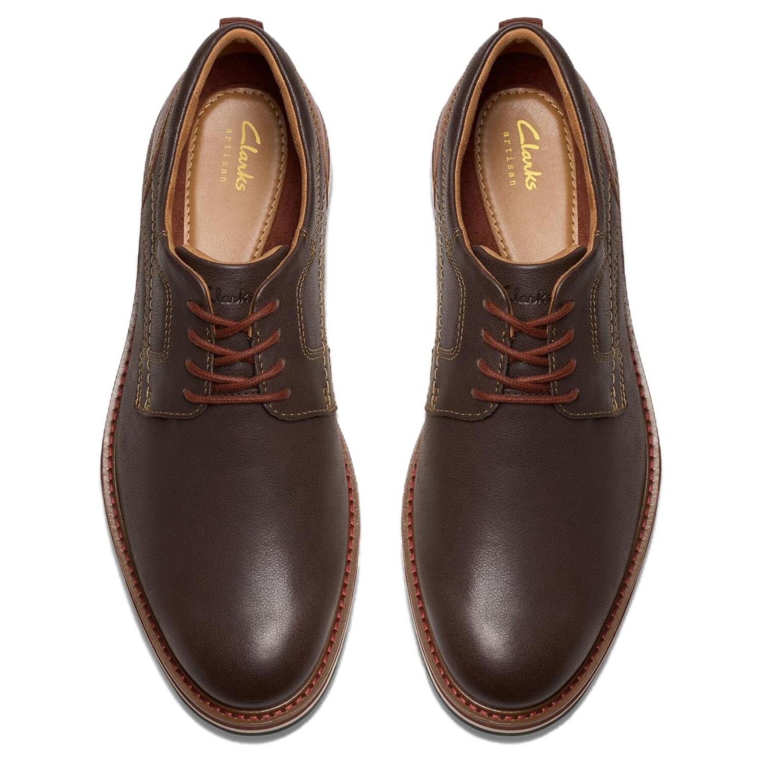 Мужские повседневные мужские низкие коричневые Clarks — фото 4