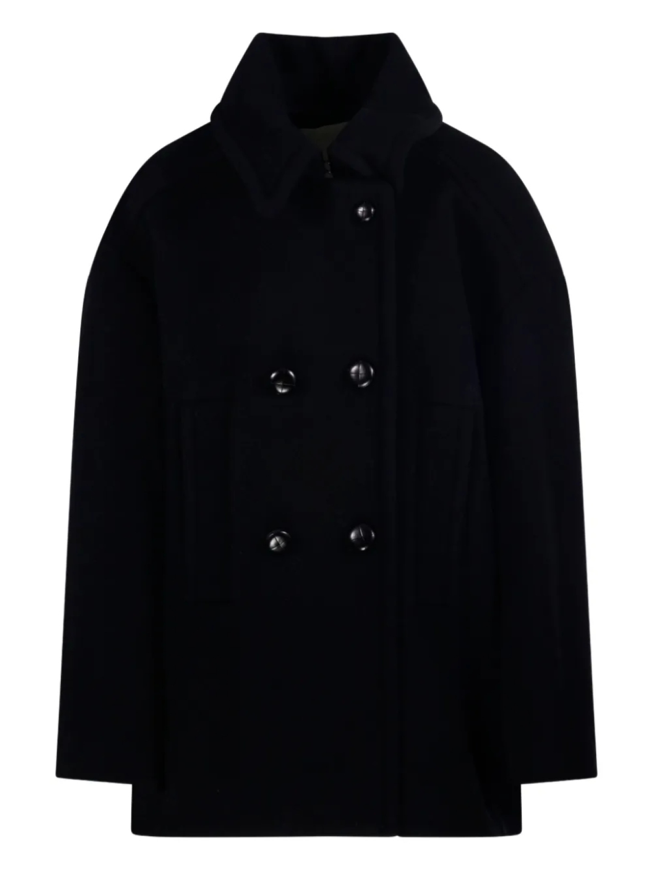 

Двубортное шерстяное пальто MARANT ÉTOILE Fiby, черный