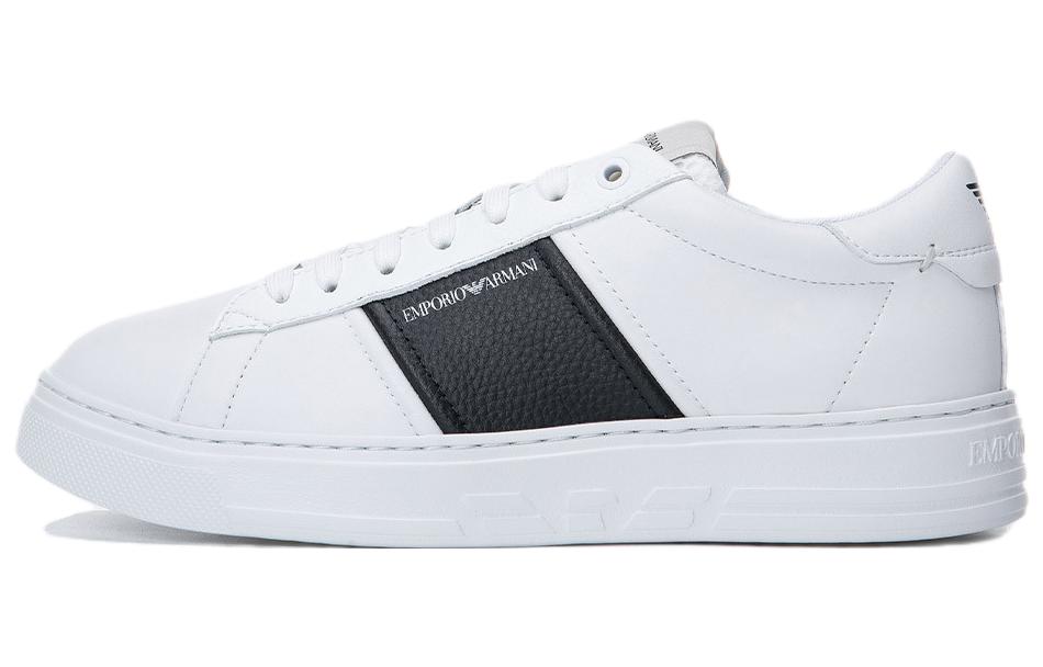 

Низкие кеды для скейтбординга мужские черно-белые EMPORIO ARMANI