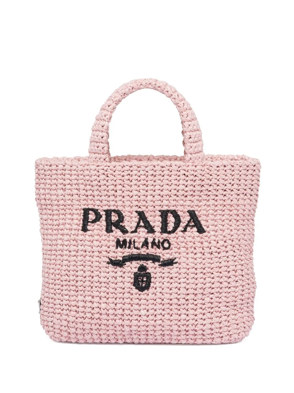 

Маленькая сумка-тоут из рафии Prada, розовый