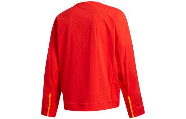 Куртка originals casual loose sports jacket pink red fluorescence Adidas, красный — фото 2