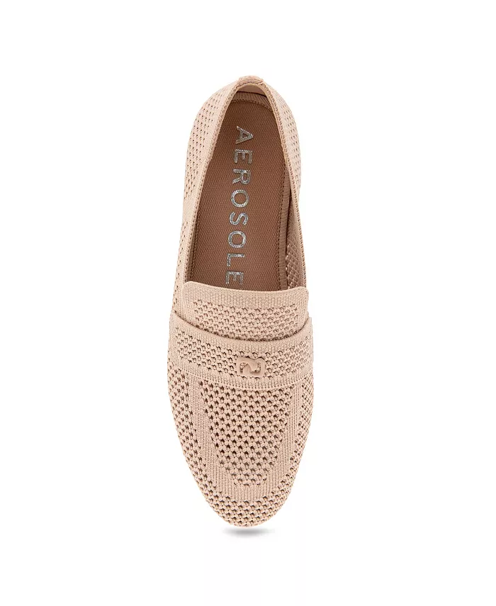 Женские домашние тапочки Nanti Knit с мысом Smoking Almond Aerosoles, коричневый/бежевый — фото 4