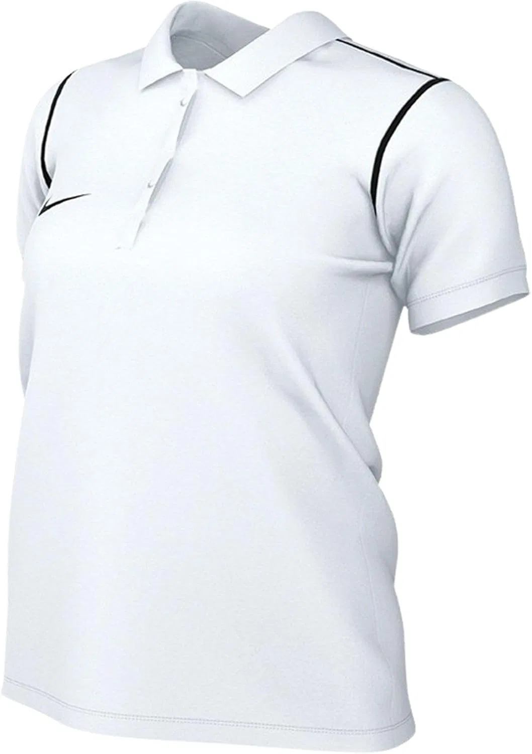 Женское поло Nike White/Black