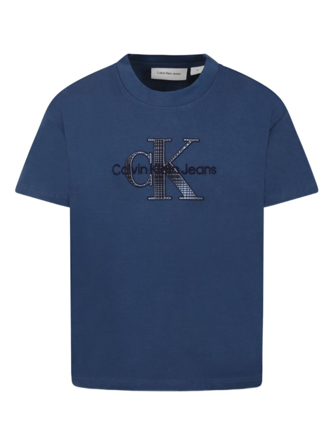 

Calvin Klein Kids футболка с вышитым логотипом, синий