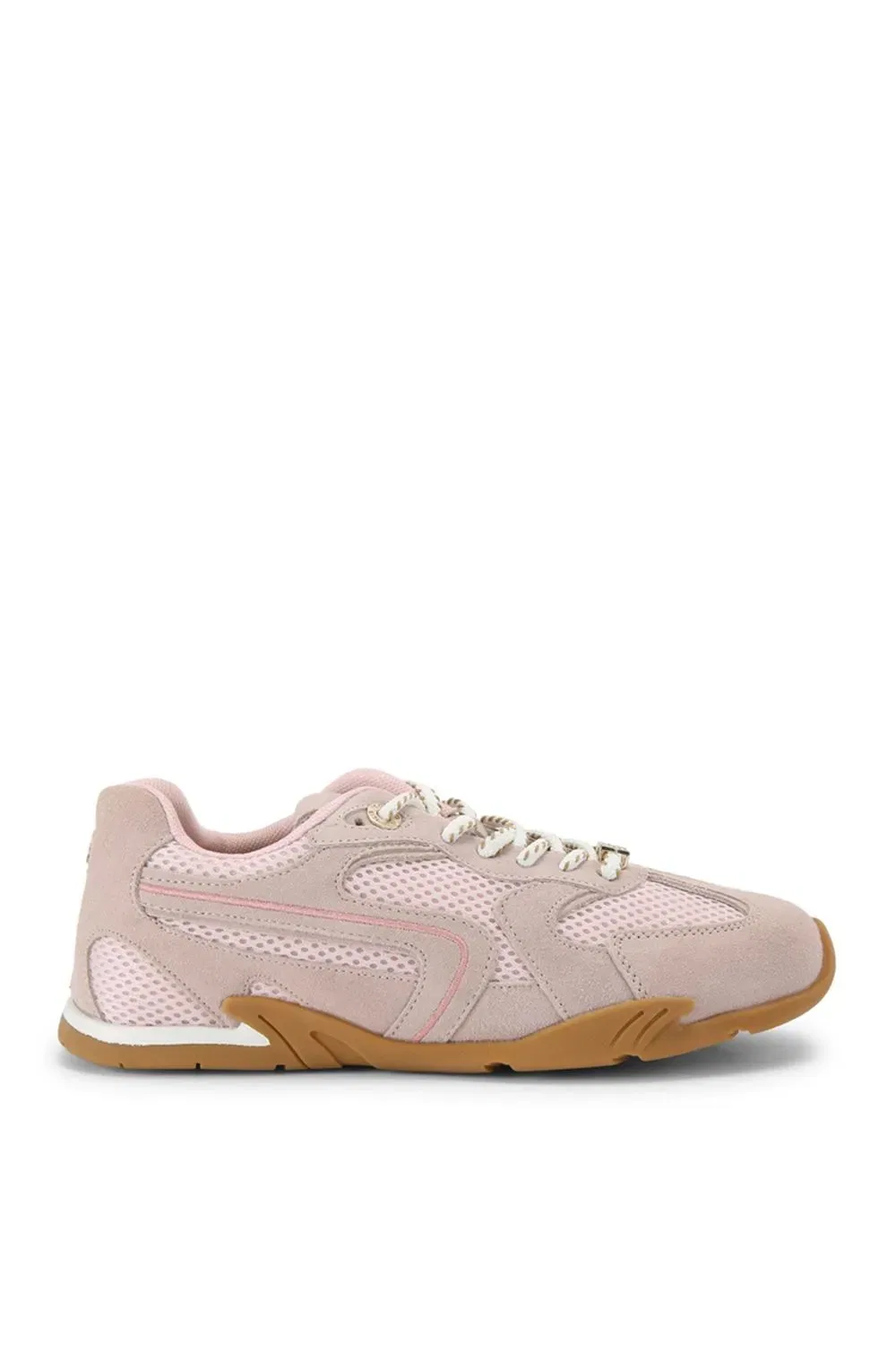 Кроссовки на шнуровке из замши Kg Kurt Geiger, розовый