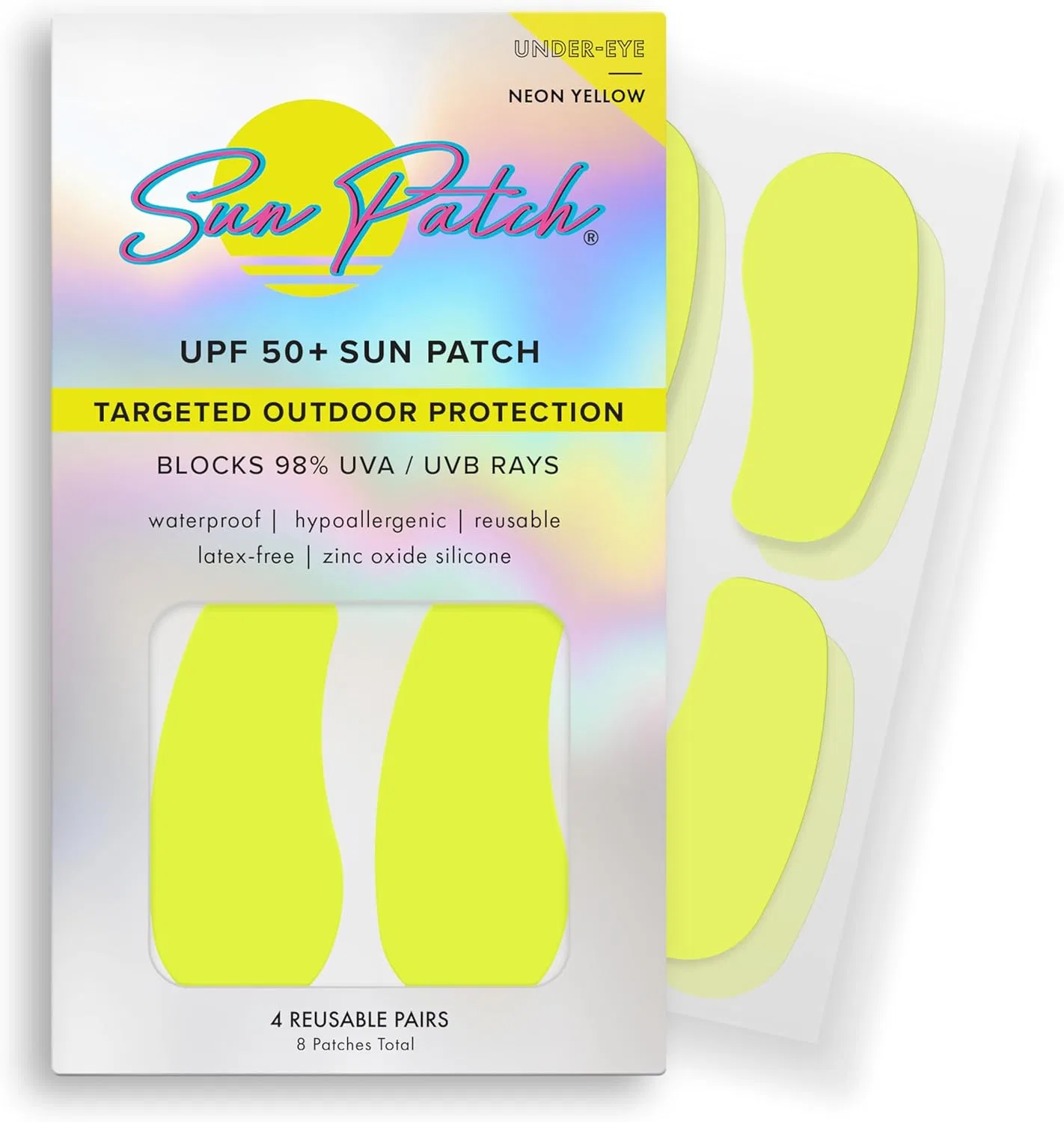 Солнцезащитные патчи для лица Sun Patch, желтый, 4 пары