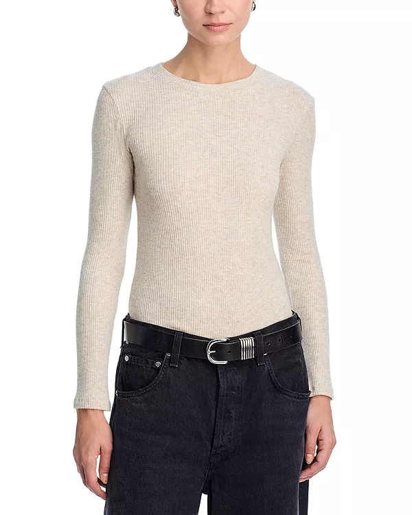 

Футболка с длинным рукавом в рубчик от Jolie Perfectwhitetee, бежевый