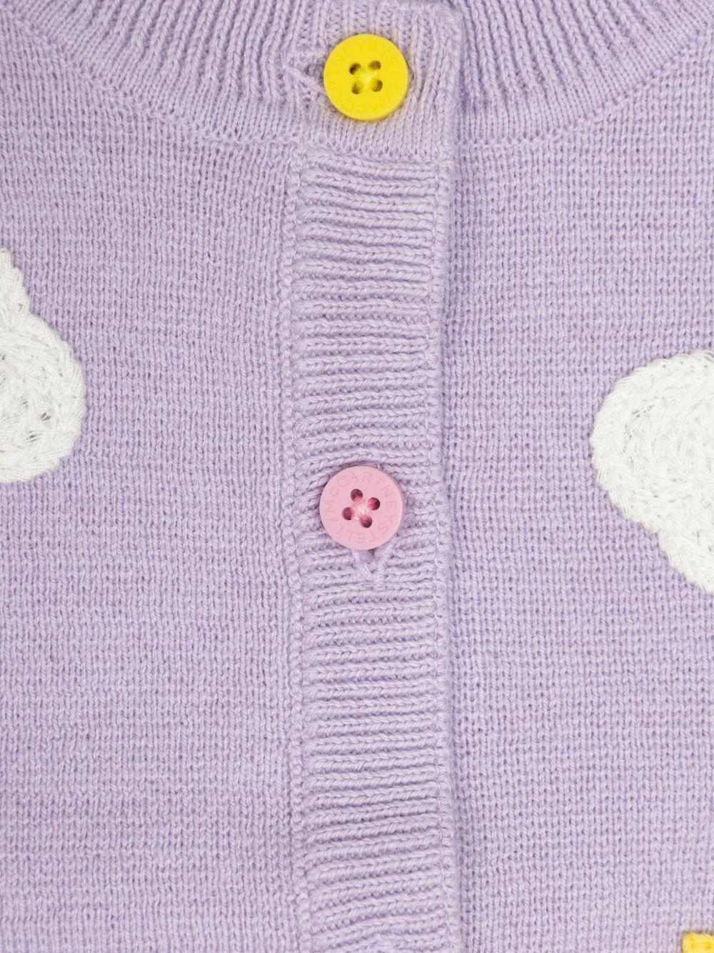 Кардиган с нашивками Stella McCartney Kids, фиолетовый — фото 4