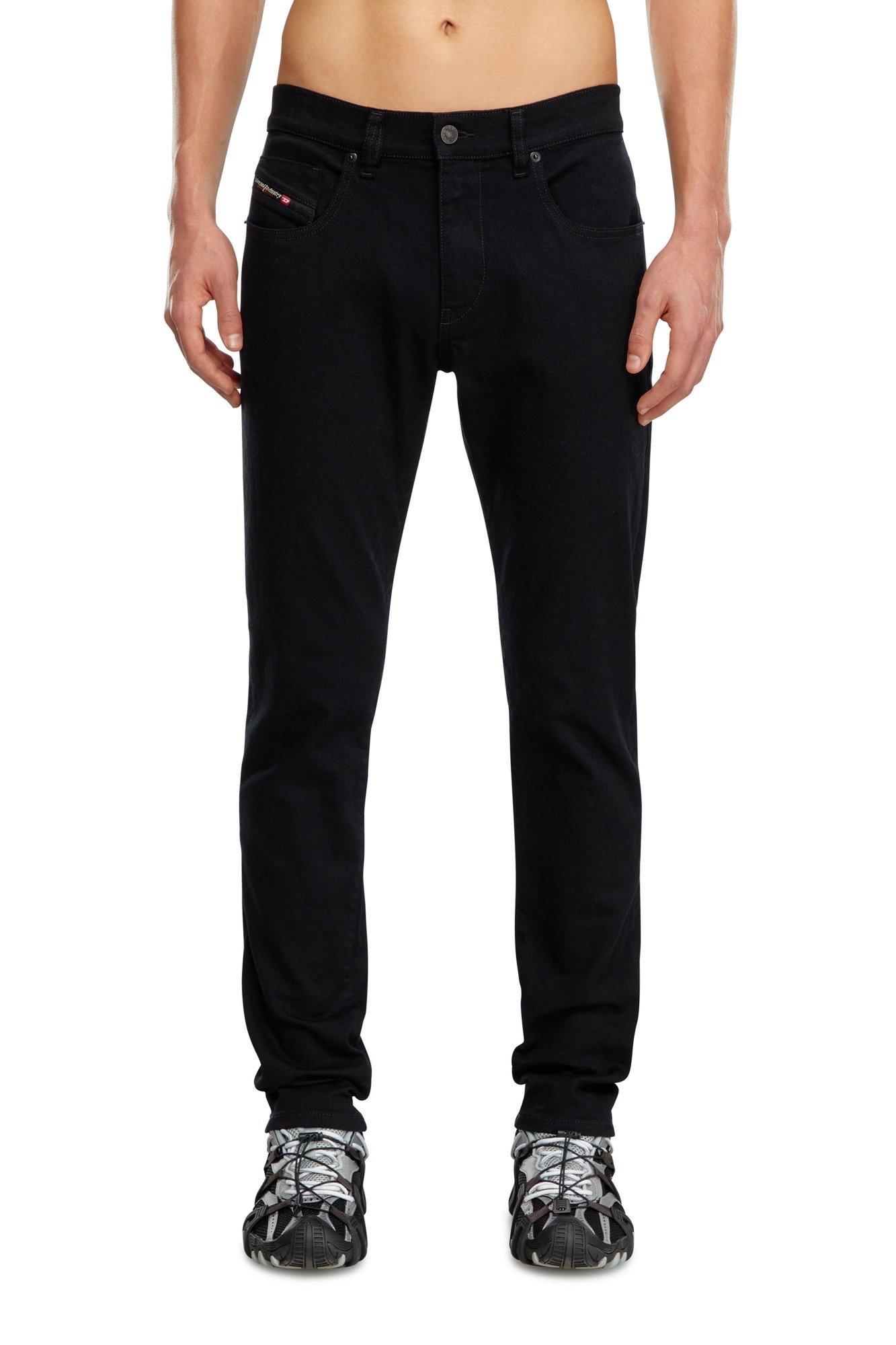 Мужские джинсовые брюки Slim Fit 2019 D-STRUKT L.32 Diesel, black — фото 4
