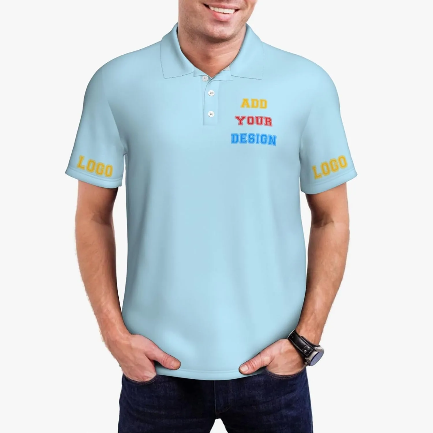 Пользовательская поло для гольфа для мужчин Dry Fit — фото 2