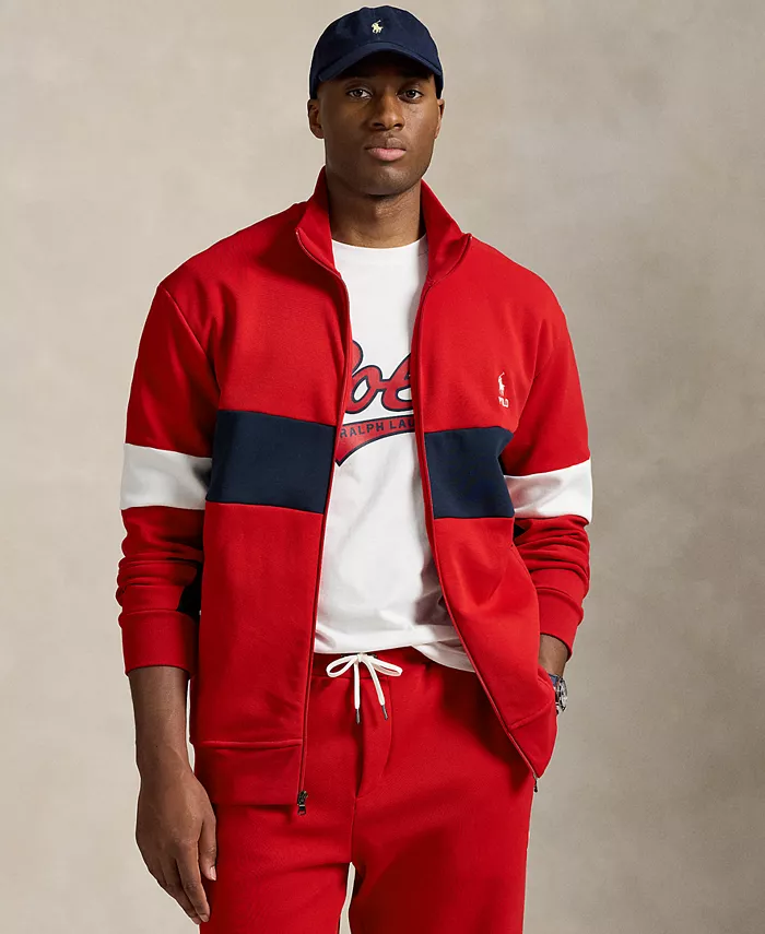 

Мужская утепленная куртка Big & Tall Double-Knit Track Jacket Polo Ralph Lauren, красный