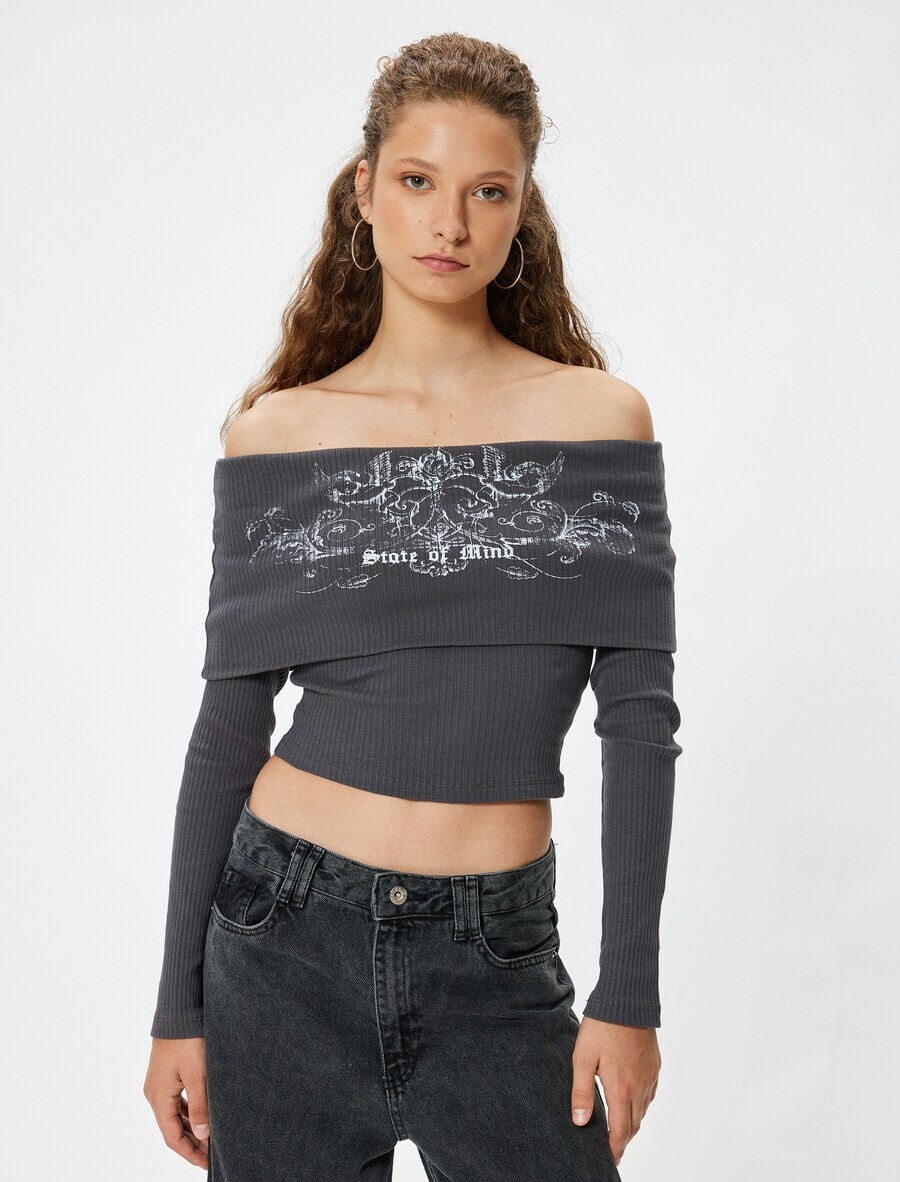 

Лонгслив Koton Shirt, антрацит