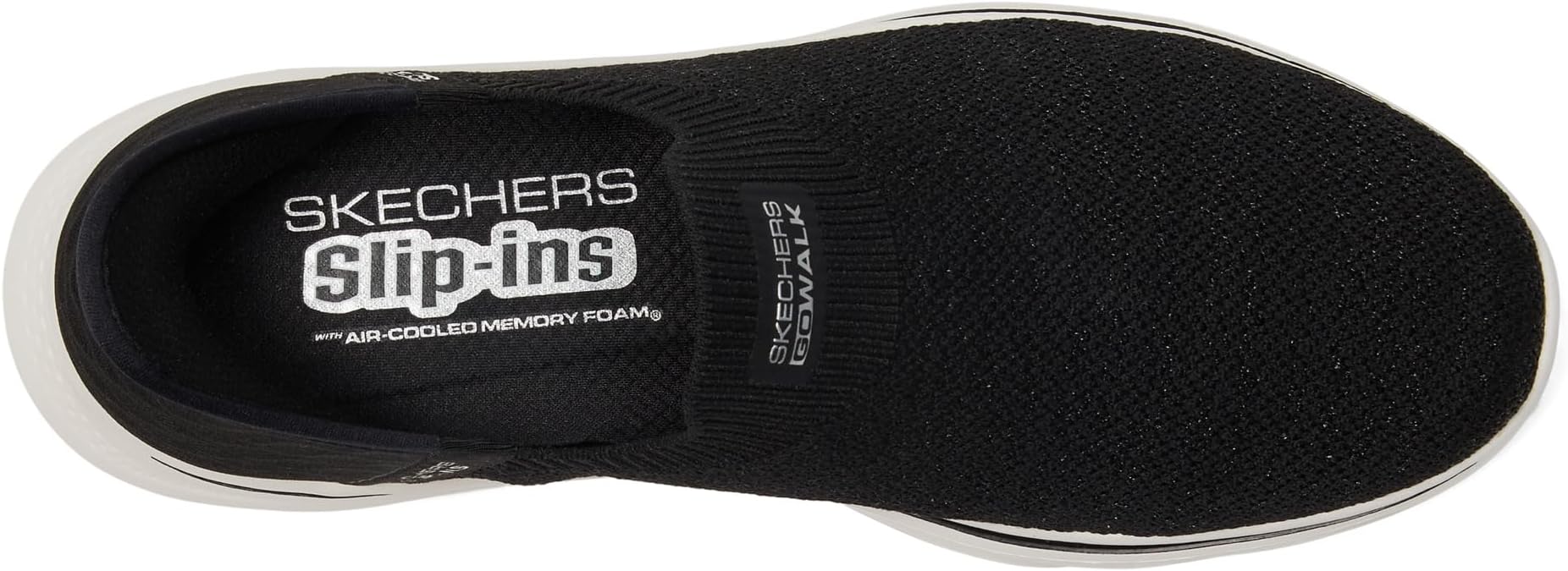 Кроссовки SKECHERS Performance Go Walk 7 Springtime Hands Free Slip-Ins, черный/белый — фото 2