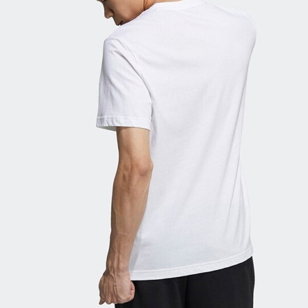 Футболка adidas neo M Ce Logo T1 Logo Printing Sports Round Neck Training Short Sleeve White, белый — фото 4