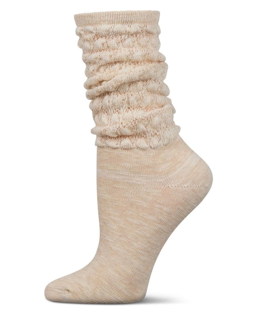 

Женские носки Contessa Loose Knit Slub Extended Crew Socks MeMoi, Oatmeal