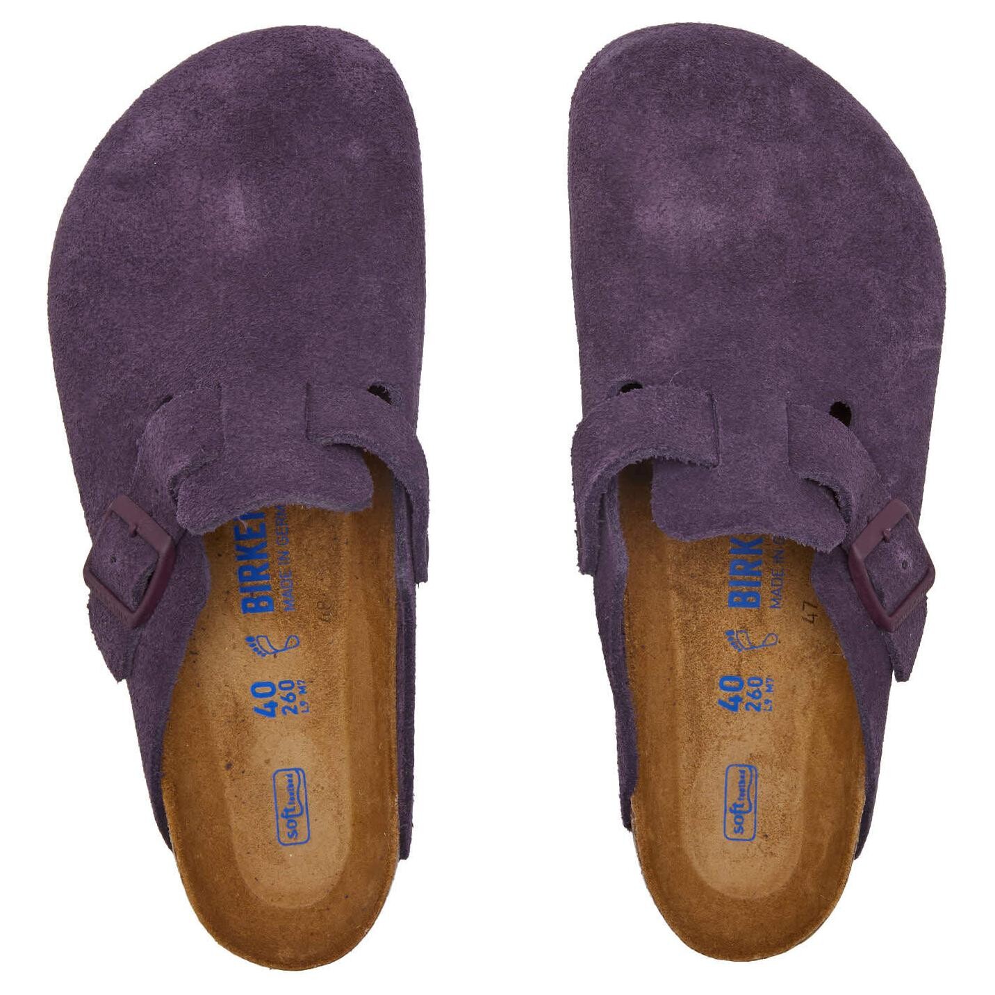 Бостон Мягкая Стелька Замша Винный Birkenstock — фото 3