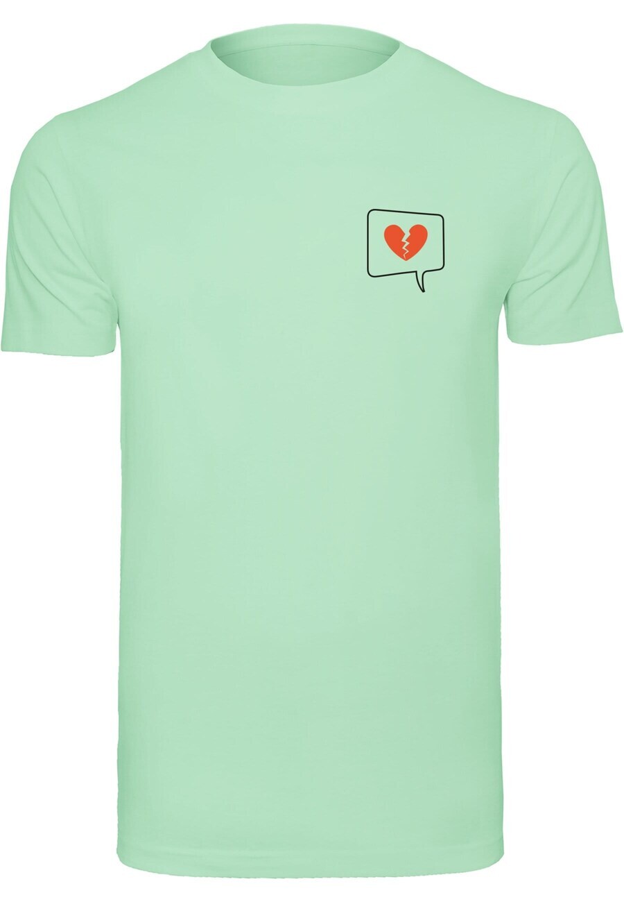 

Футболка Merchcode HEARTBREAK, цвет Mint