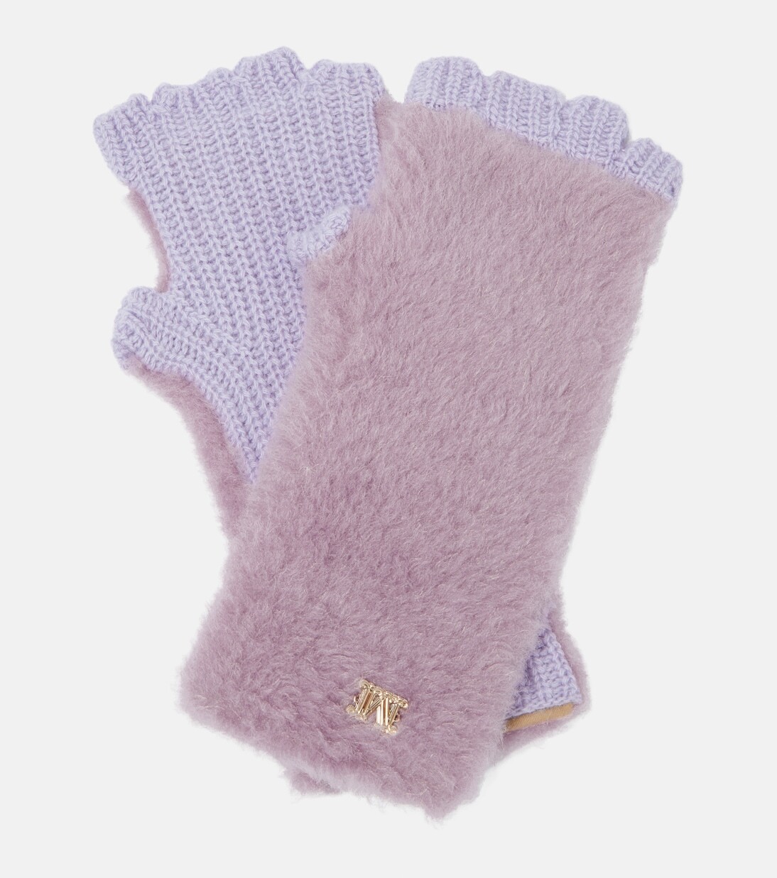 

Перчатки без пальцев manny teddy Max Mara, фиолетовый