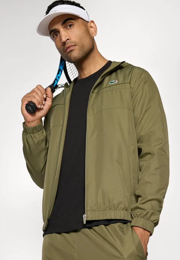 Теннисная куртка, классическая тренировочная куртка Lacoste Sport, Olive — фото 4