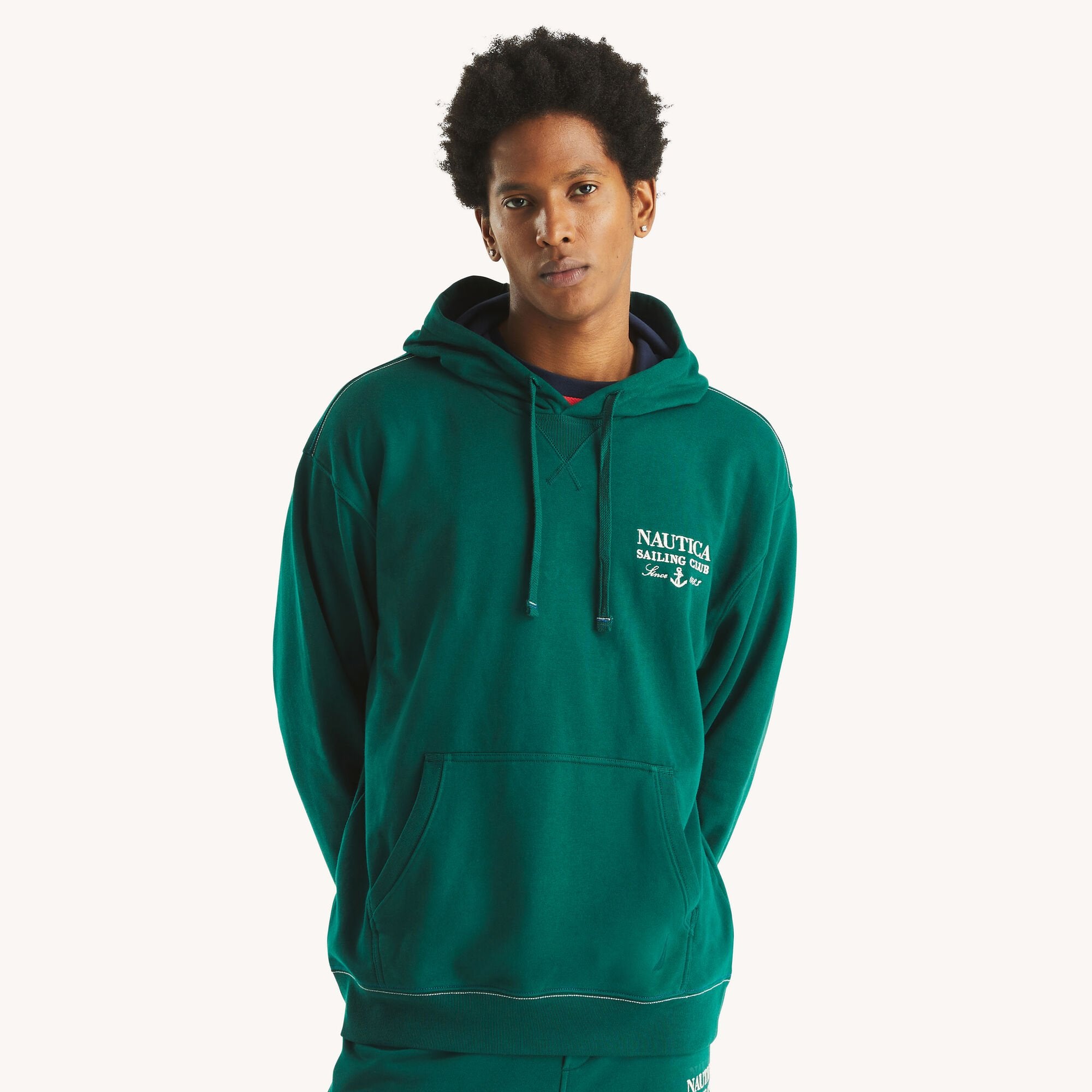 

Толстовка с капюшоном и графическим логотипом Nautica Mens, цвет tidal green