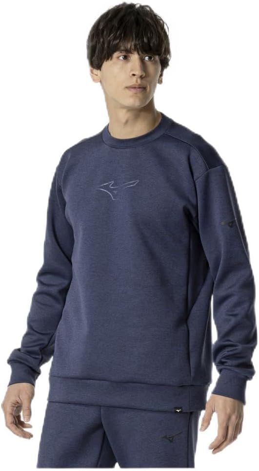

Спортивная толстовка MIZUNO Training Wear, круглый вырез, удобная для движений, унисекс, для взрослых, размер 32MCA052, синий