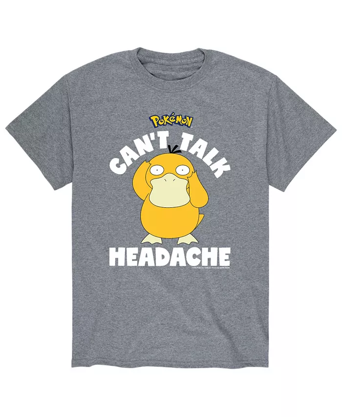 

Мужская футболка Pokemon Can't Talk Headache AIRWAVES, серый