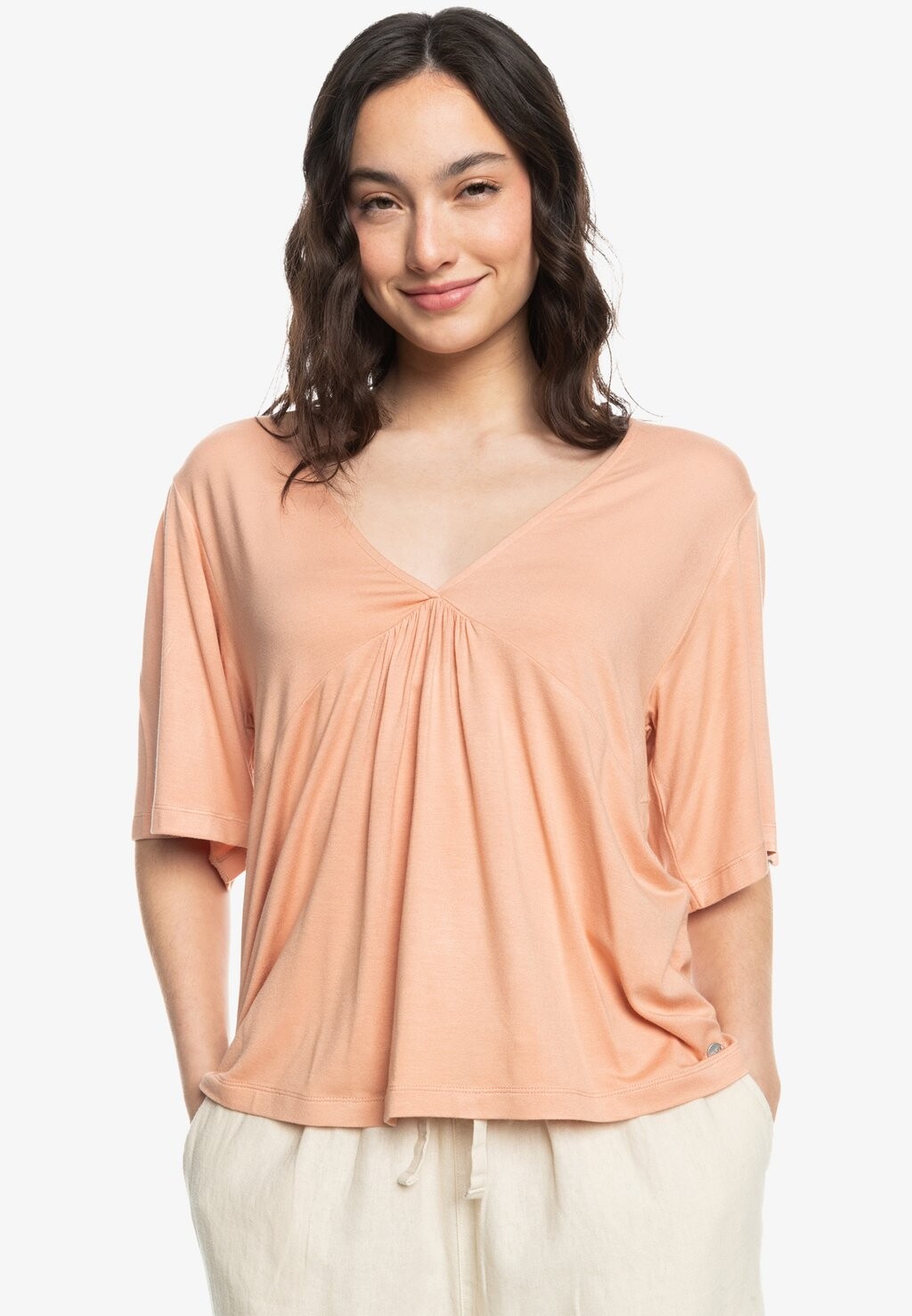 

Блузка JUST AN ILLUSION DRAPED V NECK Roxy, цвет tjb