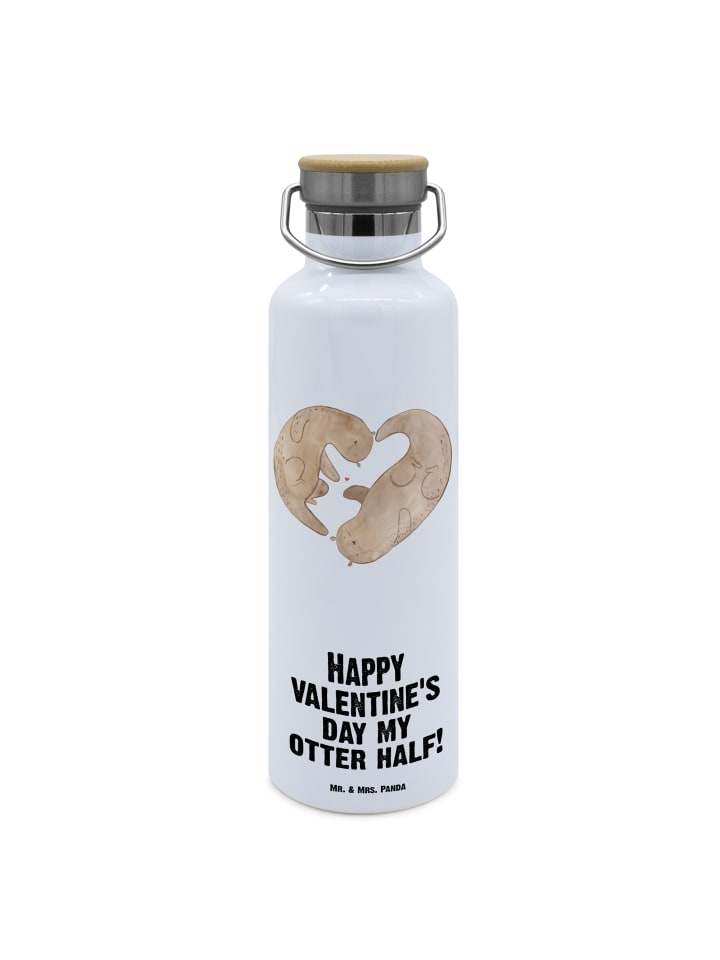 

Mr. & Mrs. Panda Бутылка для воды Otter Valentine с надписью белого цвета