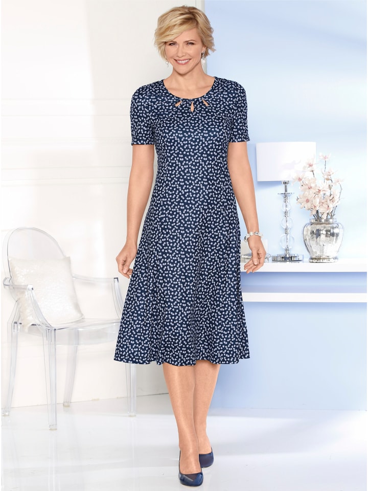 

Платье из джерси с принтом темно-синего и белого цветов WITT WEIDEN