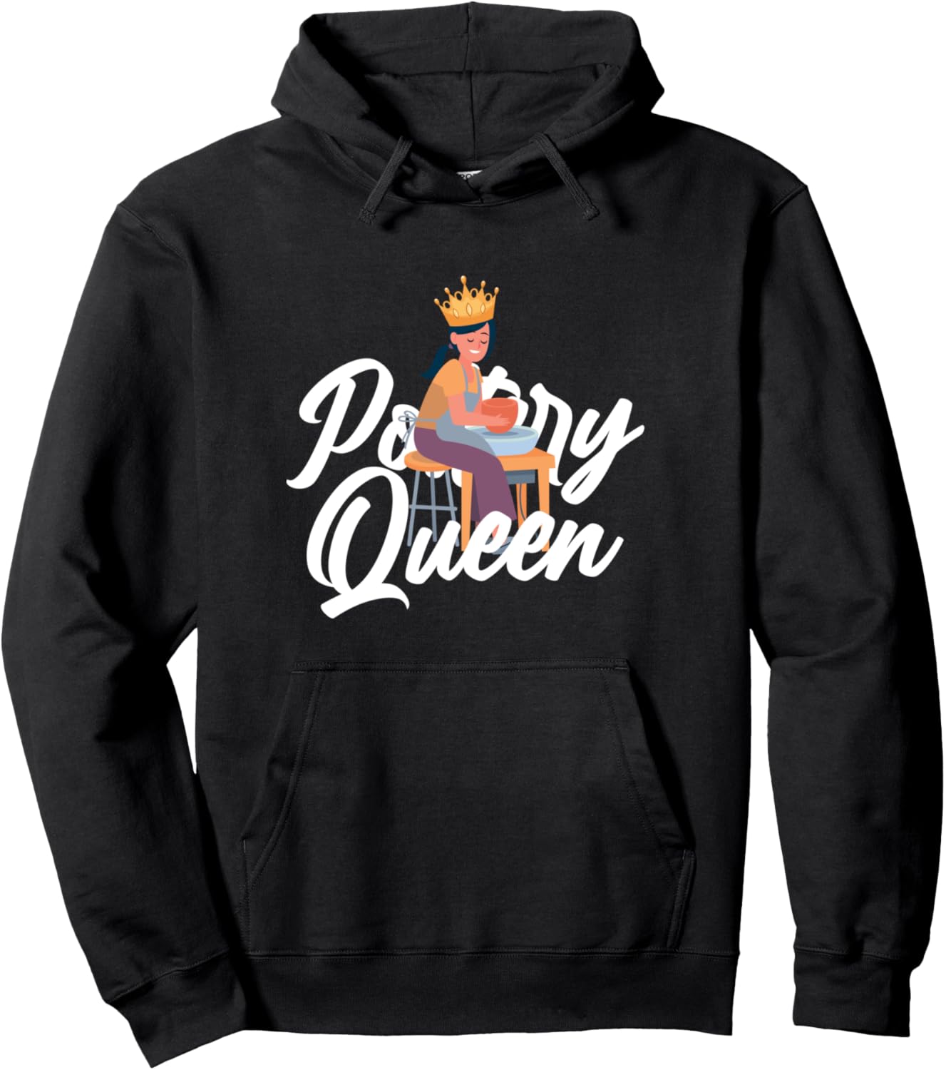 

Толстовка с капюшоном Queen of Pottery, керамистка, ручная работа, глиняный горшок, обожженный в печи Sculpture Pottery Hobby Ceramic Porcelain Mud, черный