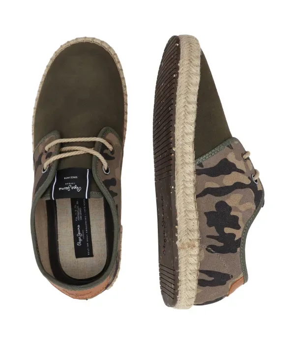 Теннисные кроссовки Tourist Claic Camo Pepe Jeans London, зеленый — фото 4