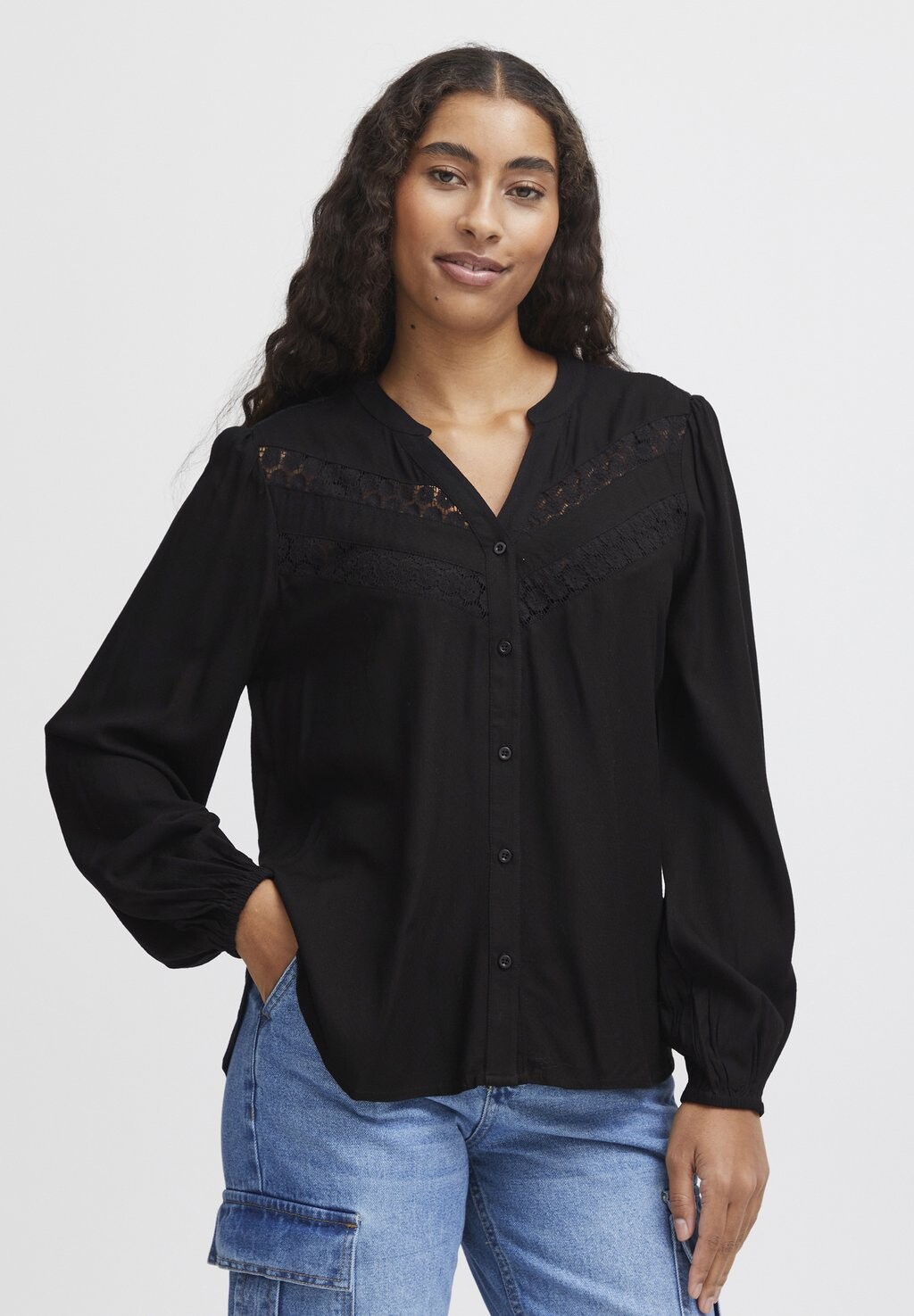 

Блузка HABINE VNECK b.young, черный деним