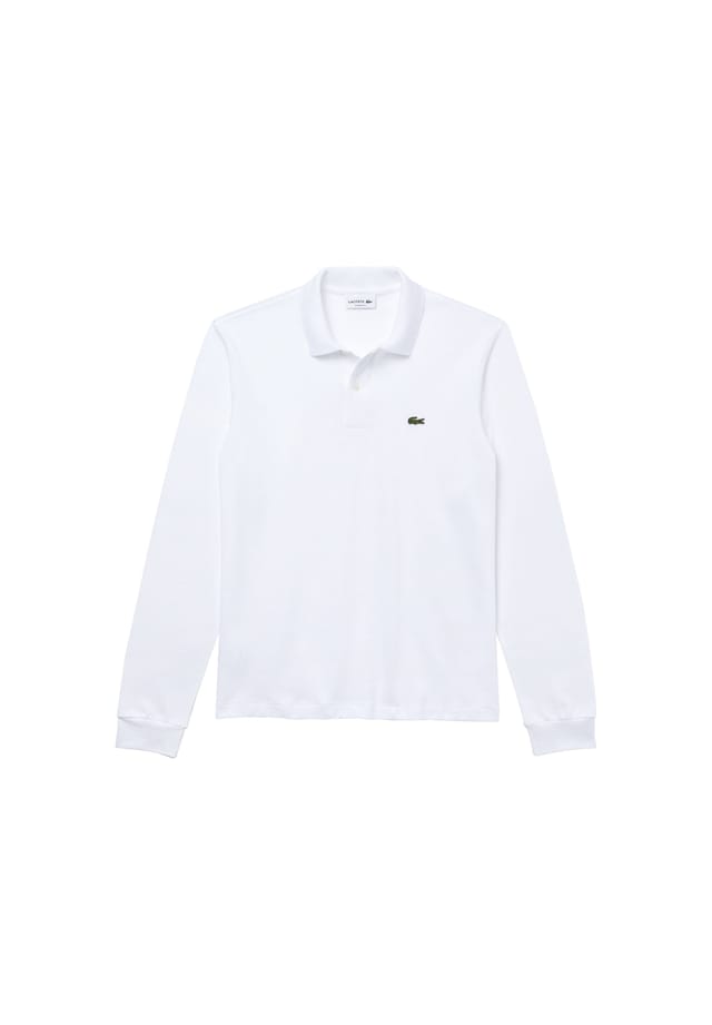 

Рубашка поло с длинными рукавами из ткани пти-пике Lacoste, белый