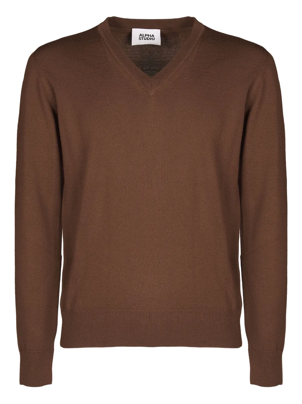 

Свитер с V-образным вырезом Alpha Studio, коричневый