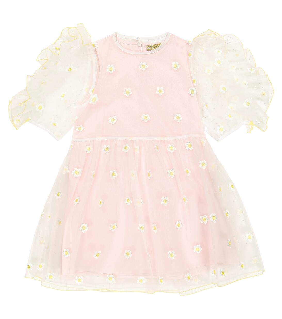 

Платье с вышивкой и рюшами Stella McCartney Kids, белый